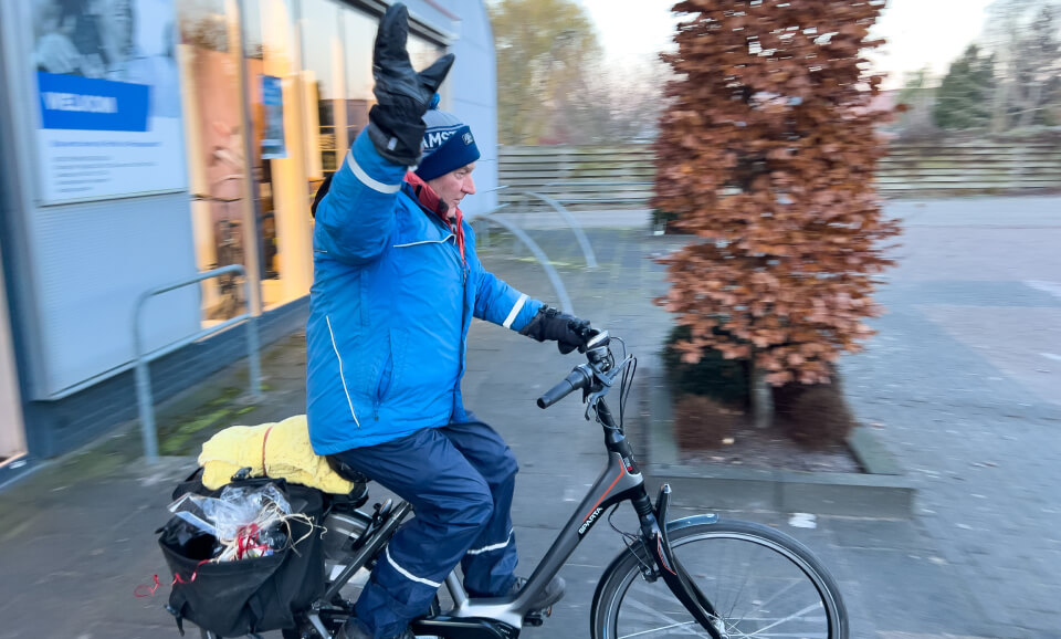 Jos Otsen (68) een echte elektrische fietser!